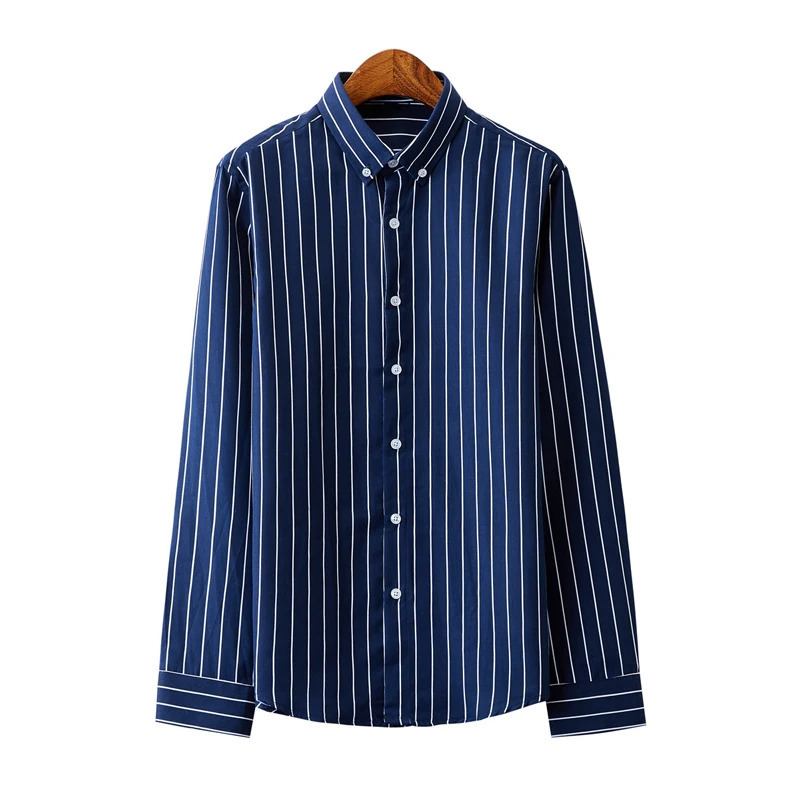 2024Mens Business Casual Long Sleeved Shirt Men M- 5XL Plus Size Shirt Classic Striped Male Social Dress Shirts Outwear 241010