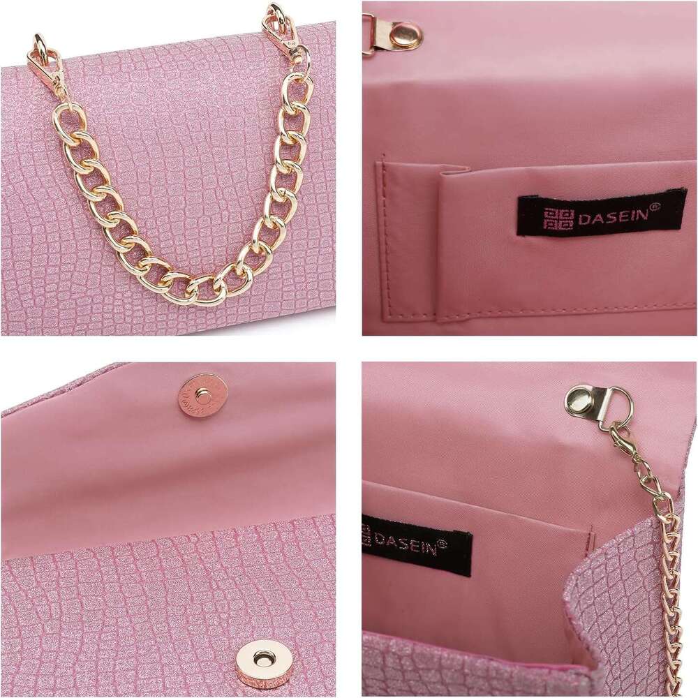 Women Sparkg Glitter Evening Handbag Top Handle Clutch Purse for Wedding Party Prom tail Bridal