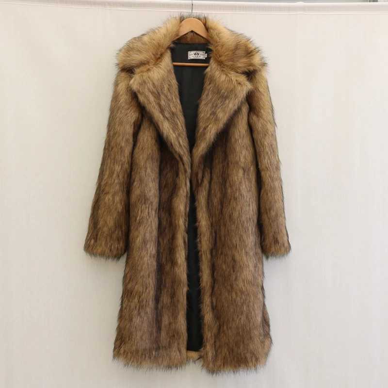 Mens fur coat new casual fox fur coat winter warm large size W241009