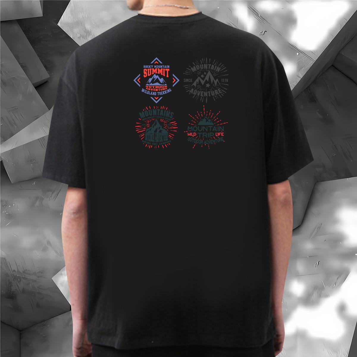 Unisex Man T Shirts 100% Cotton 230g letter Hip Hop Street Custom Cartoon O-Neck Short Sleeve Mens Tshirts Fashion New Tees