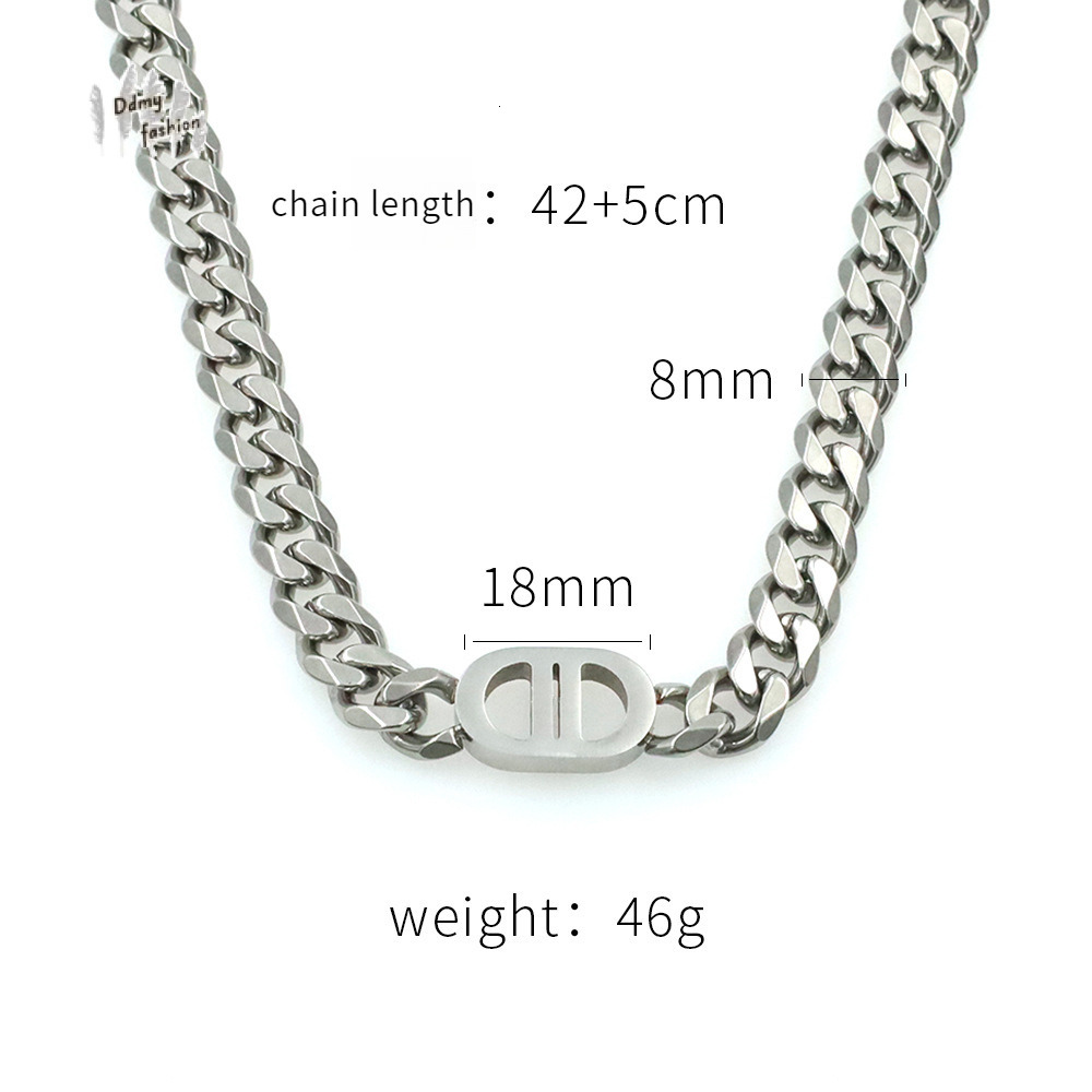 Cuban Chain - Personalized Titanium Steel Necklace, Gold, 2024 dh911125171