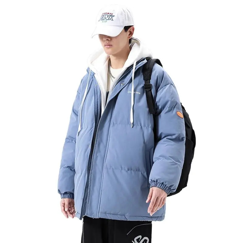 Winter Warm Jacket Mens Street Clothing Fashion Parka Mens Hoodie Thick Korean Fashion Loose Coat Womens Winter Style 241007