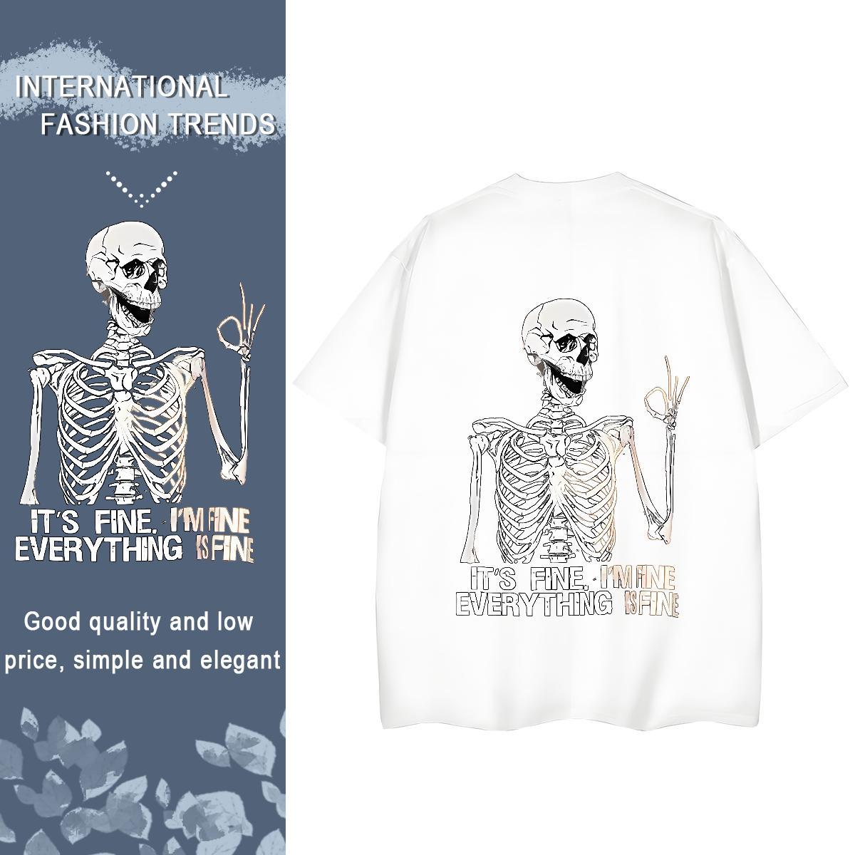 TOP Quality T-Shirts for Women 230g Pure Cotton Breathable High Street Hip Hop ok Woman Tshirt Designer Nice Cartoon Printing L-4XL Tops