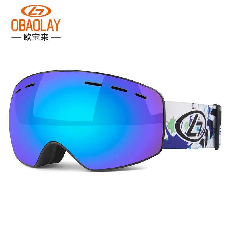 Childrens anti fog skiing goggles double-layer anti fog spherical childrens skiing goggles childrens skiing goggles CL241010