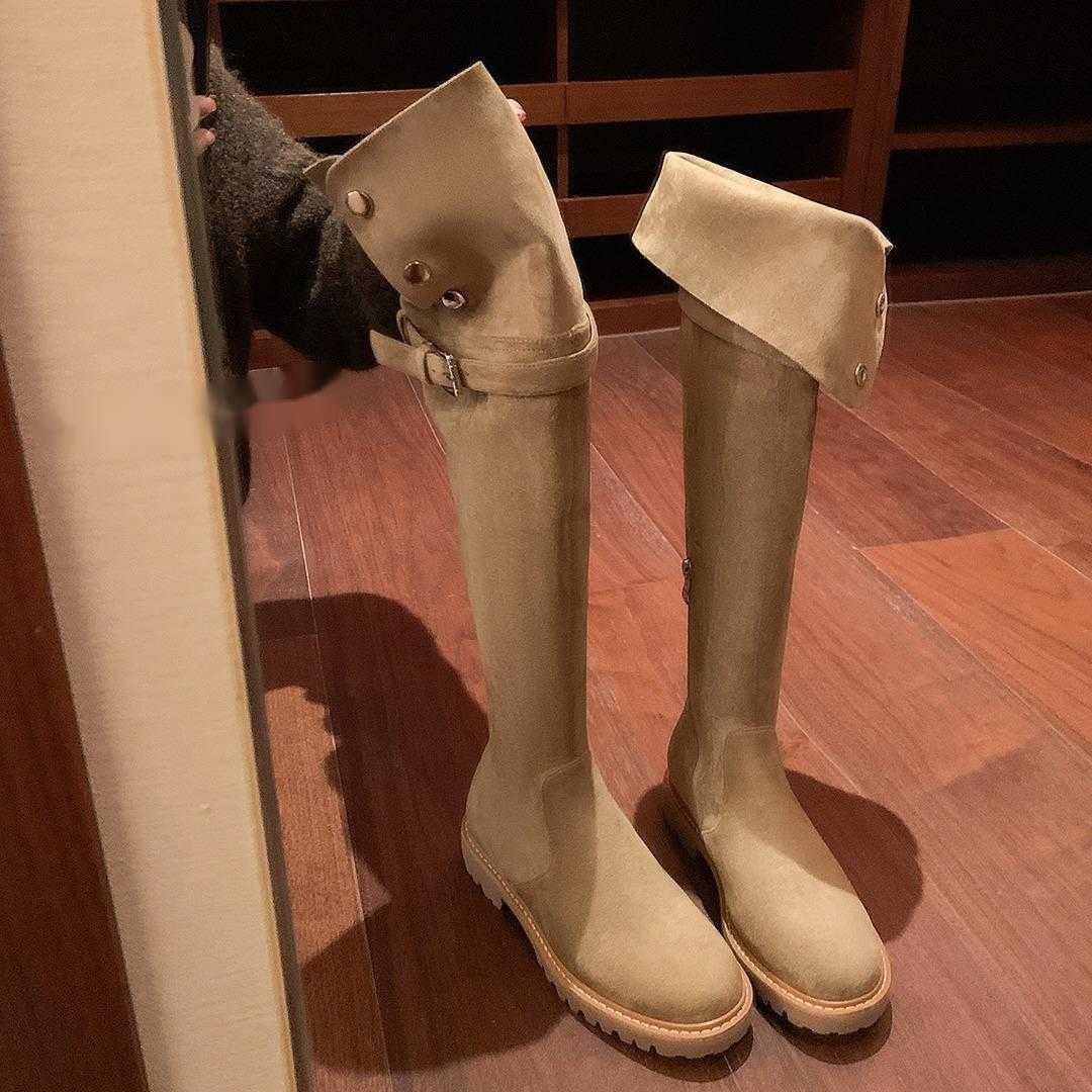 Plush Thick Heeled Fashion Boots Thigh High Heel Boots Over The Knee Boots Womens Long Martin Boots 240826