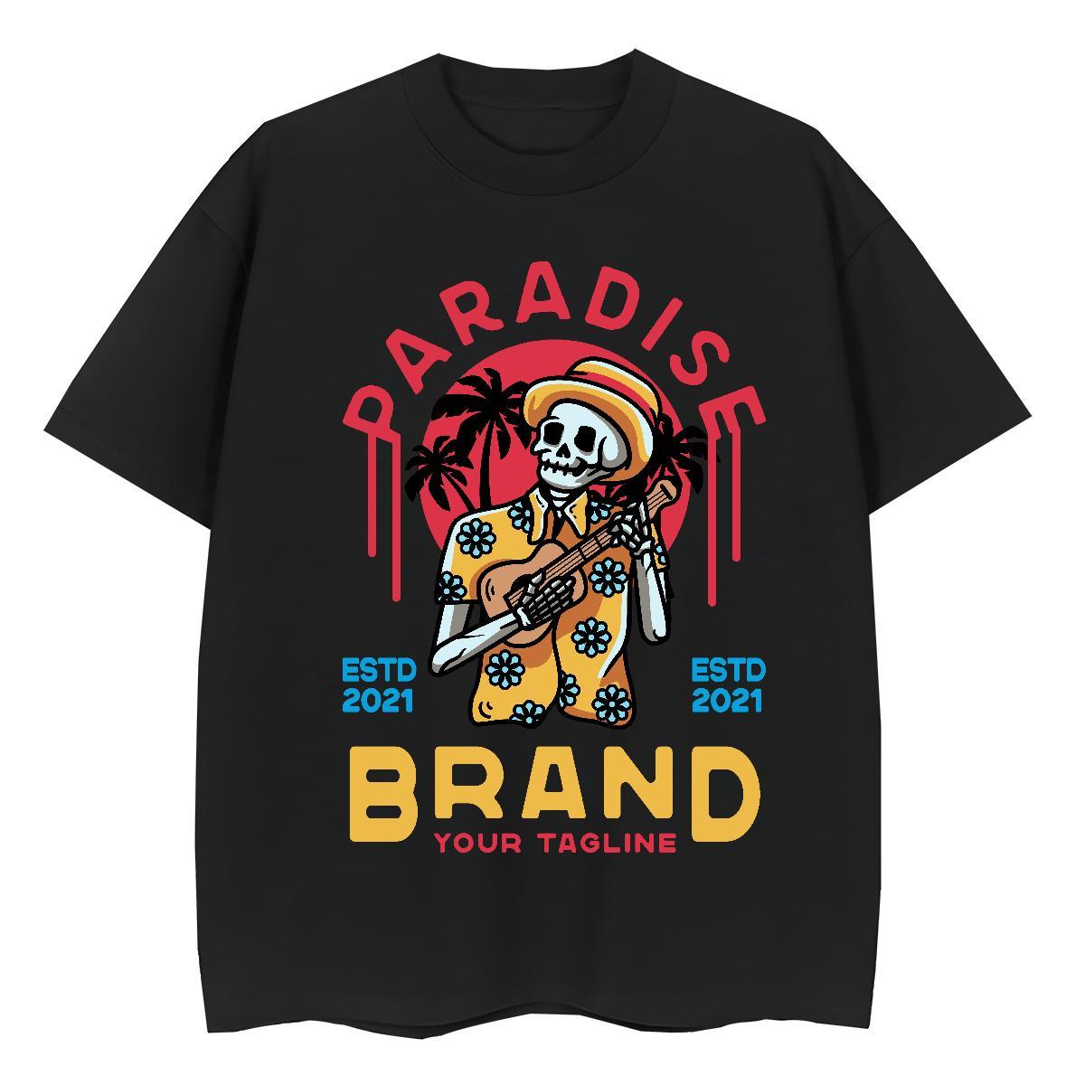 New Arrival T-Shirts 100% Cotton 230g Short Sleeve O-Neck Casual Beach skull Women Tshirts Nice DIY Printed Top Tees