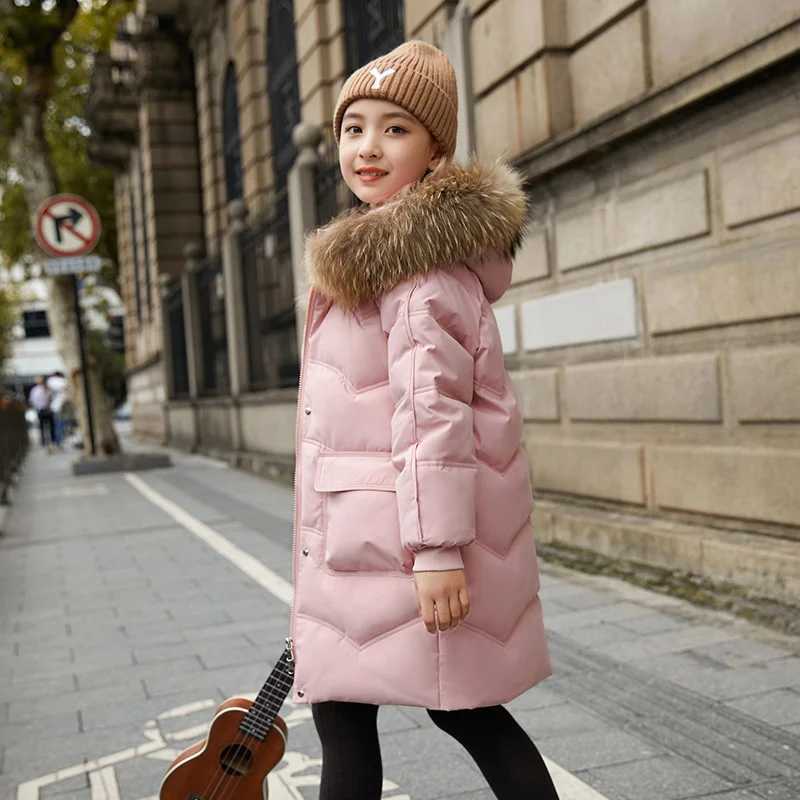 Down Coat 2024 Winter Down Jacket For Grils Waterproof Girls clothing Outerwear Coat Teenage 5-14 Years s Parka toddler girl Clothes H241010