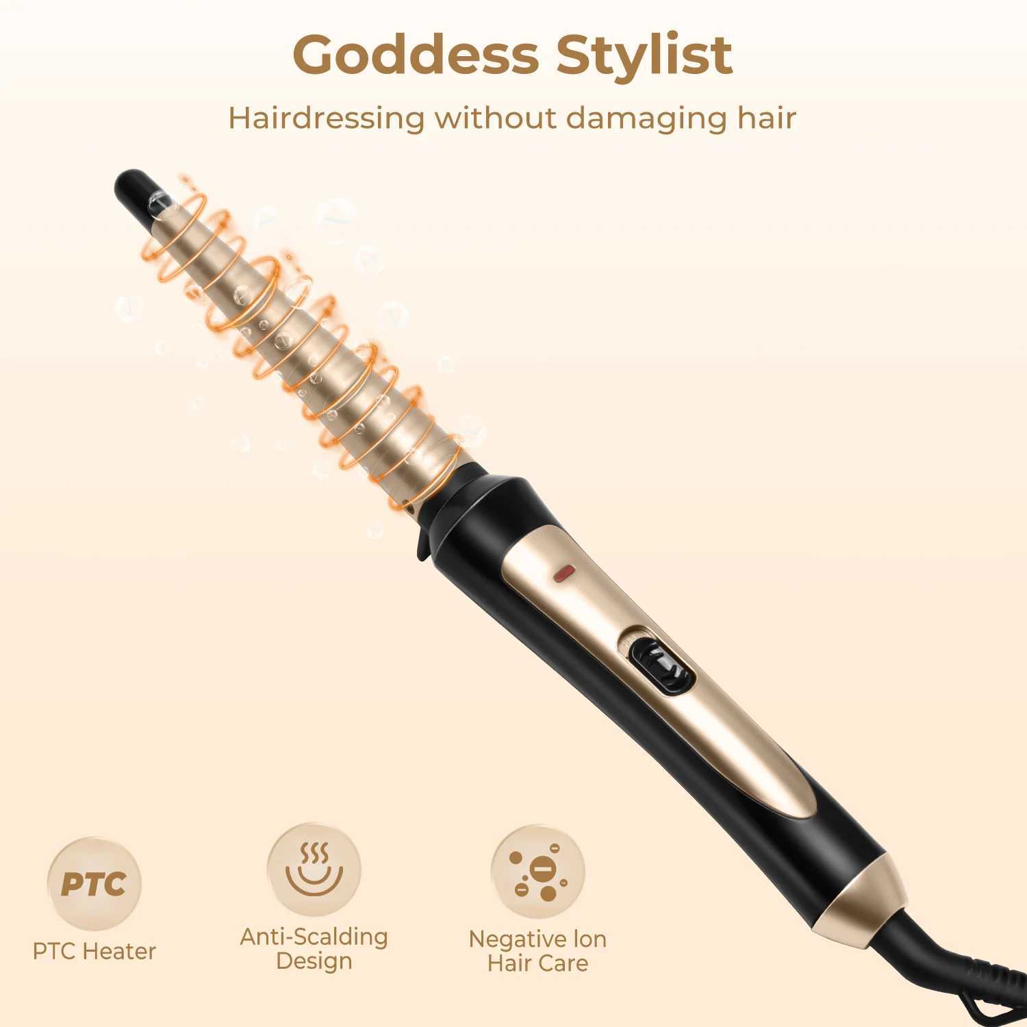 Professional Taper Curling Iron Hair Curlers Ceramic Taper Curler Cone Wand Rollers Curly Hair Care Styling ToolsXJ241010