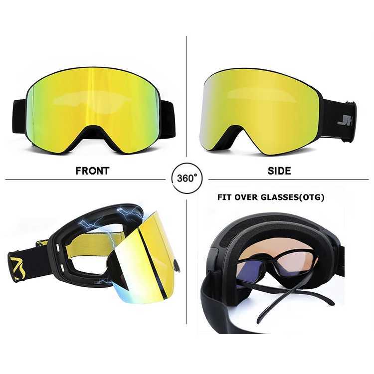 Customized Ski Sunglasses Adult Ani Fog Ski Goggles Pink PC Snowboard Glasses Ski Goggles Magnetic CL241010