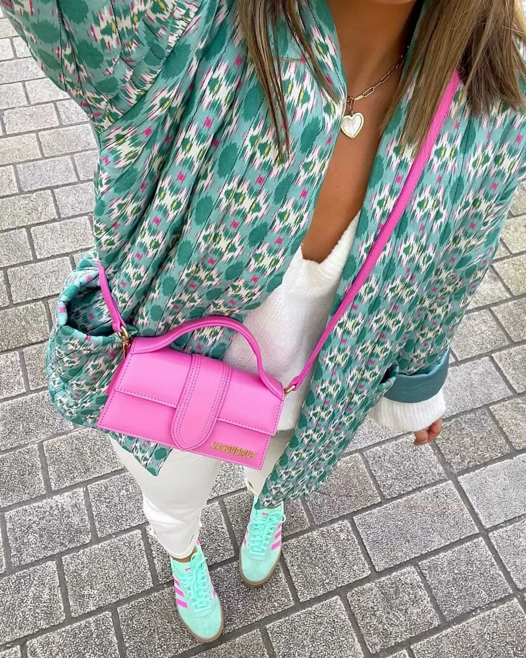 Y2K TRAF Print Quilted Coats for Women 2024 Autumn Long Sleeve Cardigan Cotton Jacket Outerwear Ladies with Pockets Jackets Coat 241010