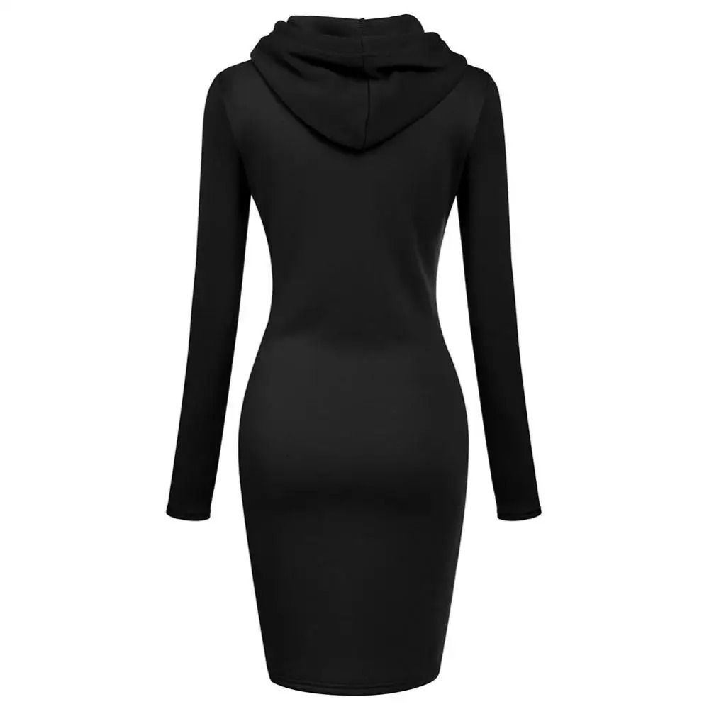 Ladies Dress Autumn Women Hooded Dresses Hoodies Women Sweatshirts Women Hoodies Dress Tops Ladies Clothing 241010