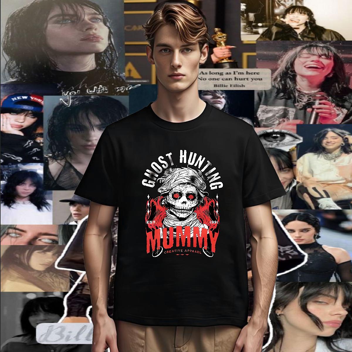 High Quality T shirt 100% Cotton 230g skull Sport Custom Cartoon Crew Neck Breathable Men Clothes T-Shirt New Arrival Wear