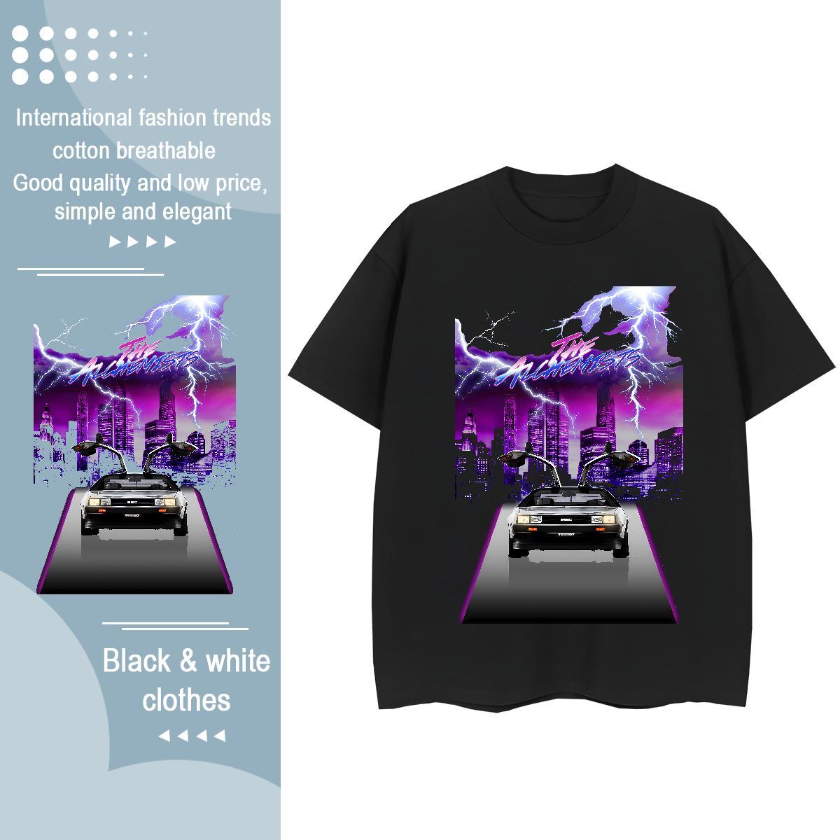 2024 DIY Women T Shirts 230g Pure Cotton Short sleeve Soft Casual Beach car Unisex Tshirts Free Shipping DIY Anime Printed Tops Tees