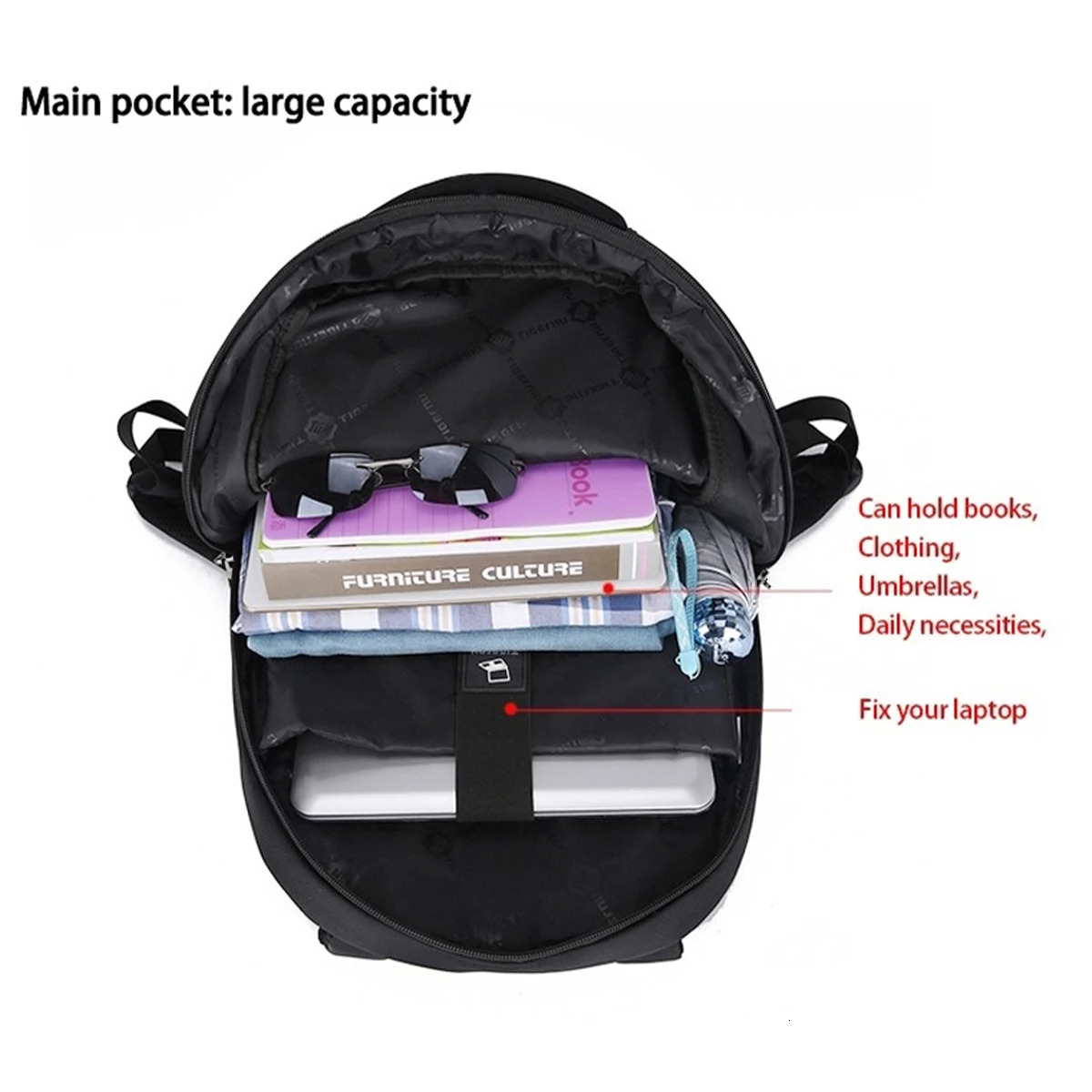 Womens 1517 inch waterproof laptop backpack mens Mochila travel school 241008