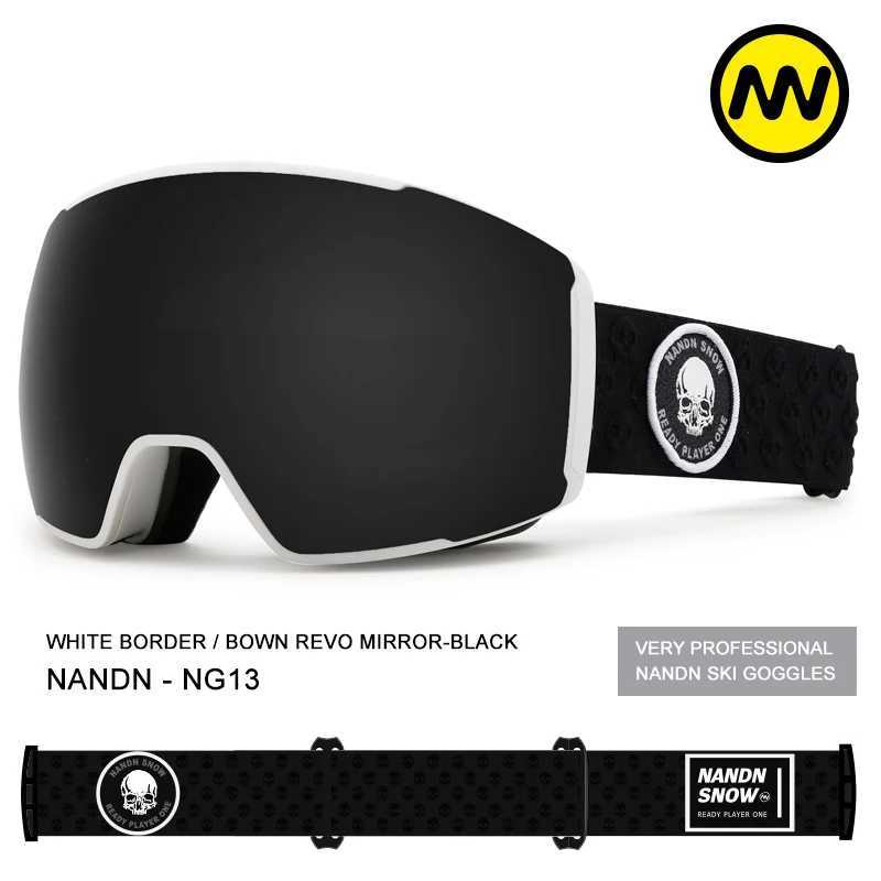 Nandn Ski Glasses Double Layer Anti Fogging Mens and Womens Large Spherica Glasses Single Board Goggles Card Myopia CL241010