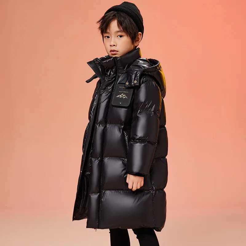 Down Coat Winter high-quality thick coat childrens hooded black and white duck coat girls and boys coat H241010