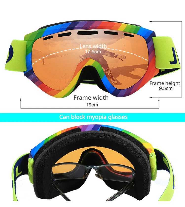 New childrens skiing goggles outdoor anti fog skiing goggles double-layer windproof sports hiking goggles CL241010