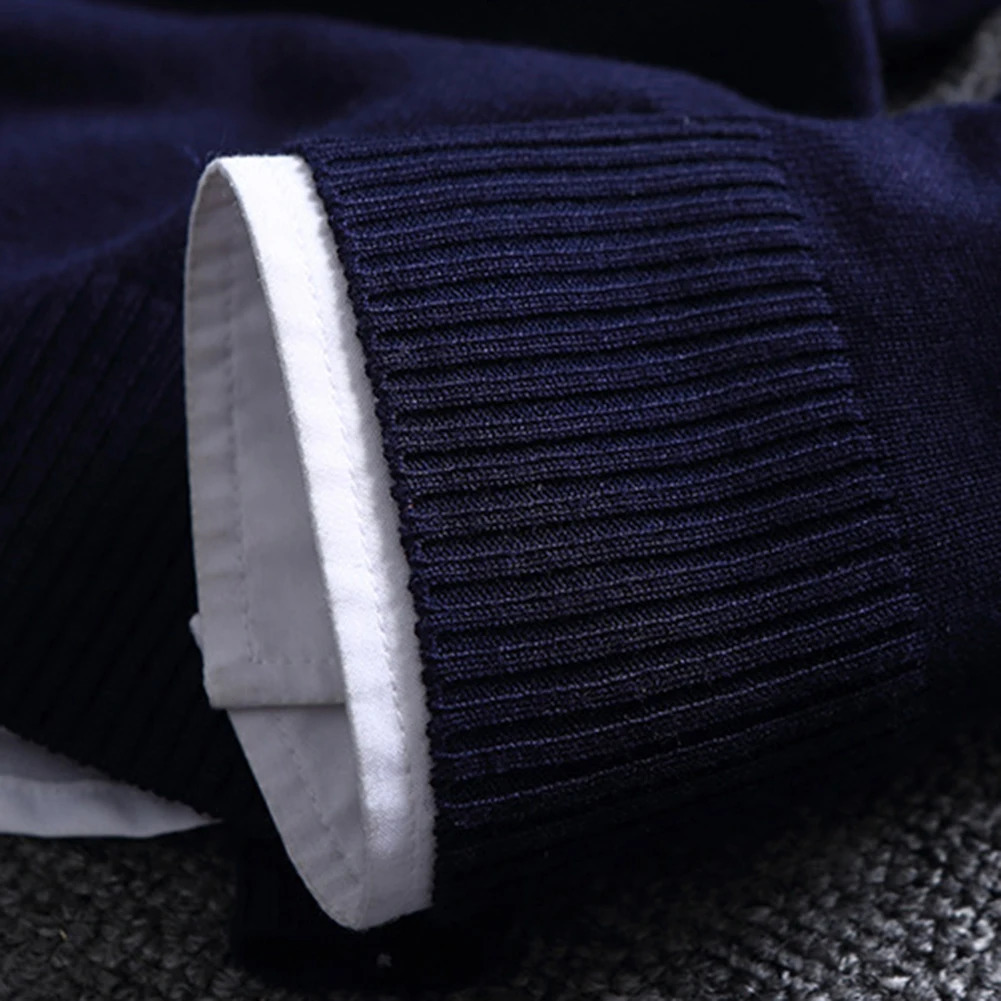 Fashion Men striped Sweater pullover Color Block Patchwork O Neck Long Sleeve Knitted Top Blouse For Warm Mens Clothing 240930