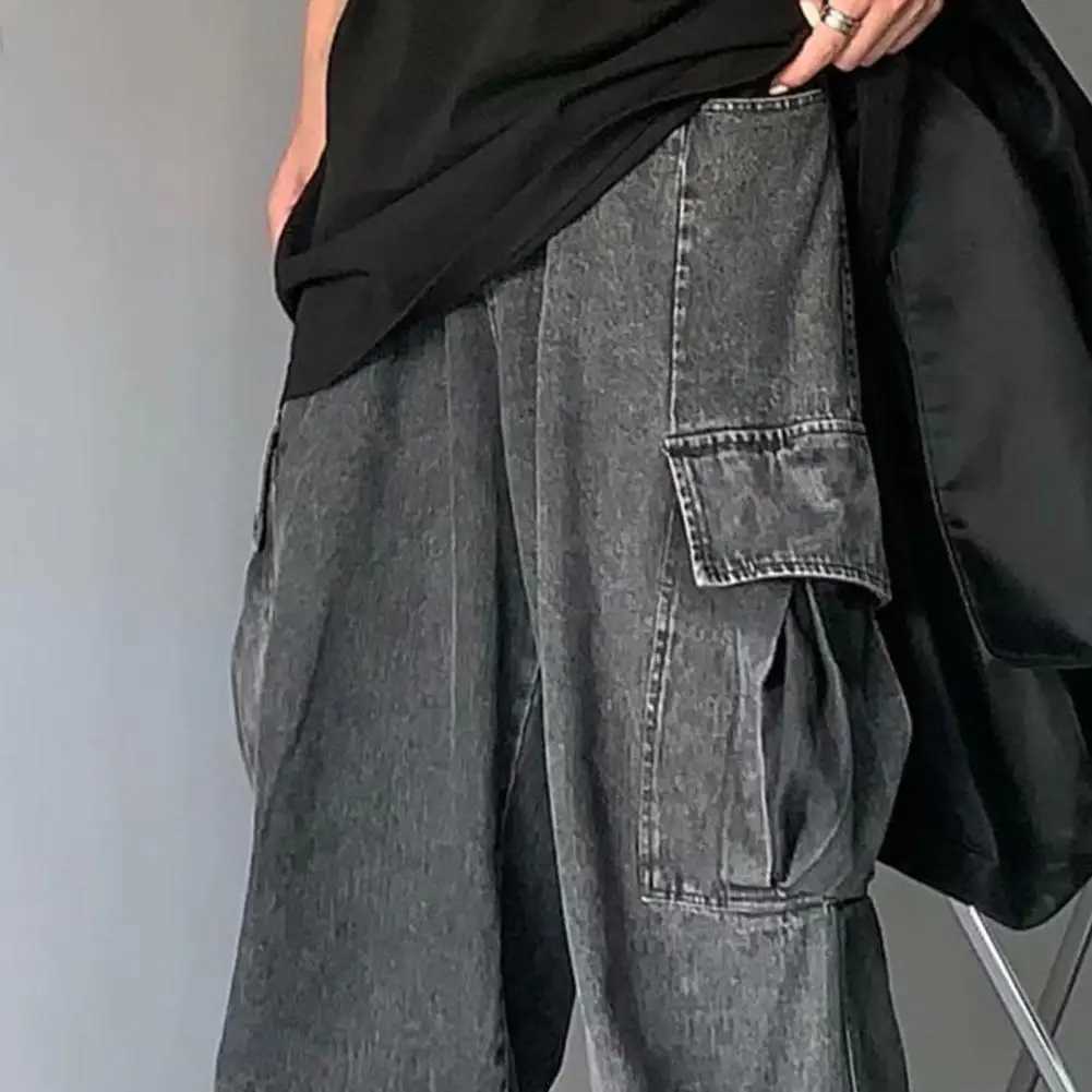 Vintage Baggy Jeans Trousers Male Denim Pants Wide Leg Pants Mens Jeans Oversize Cargo Pants Korean Streetwear Hip Hop HarajukuX241009