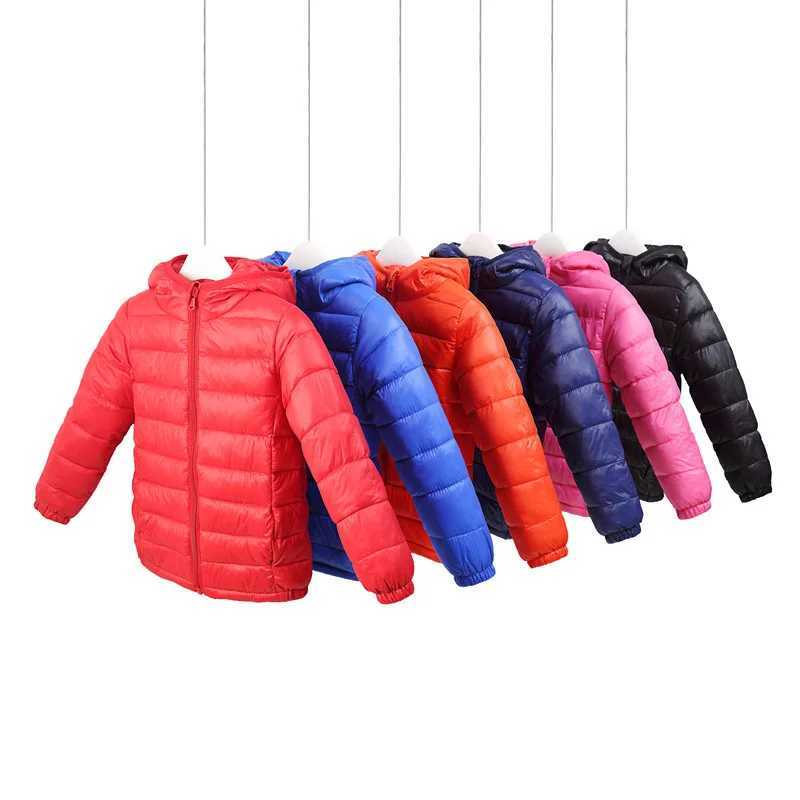 Down Coat 2-14Yrs NEW Fashion Girls Thin light clothes autumn Winter Cotton Jacket Sport s Outwear Children Warm Coat Boys clothing H241010