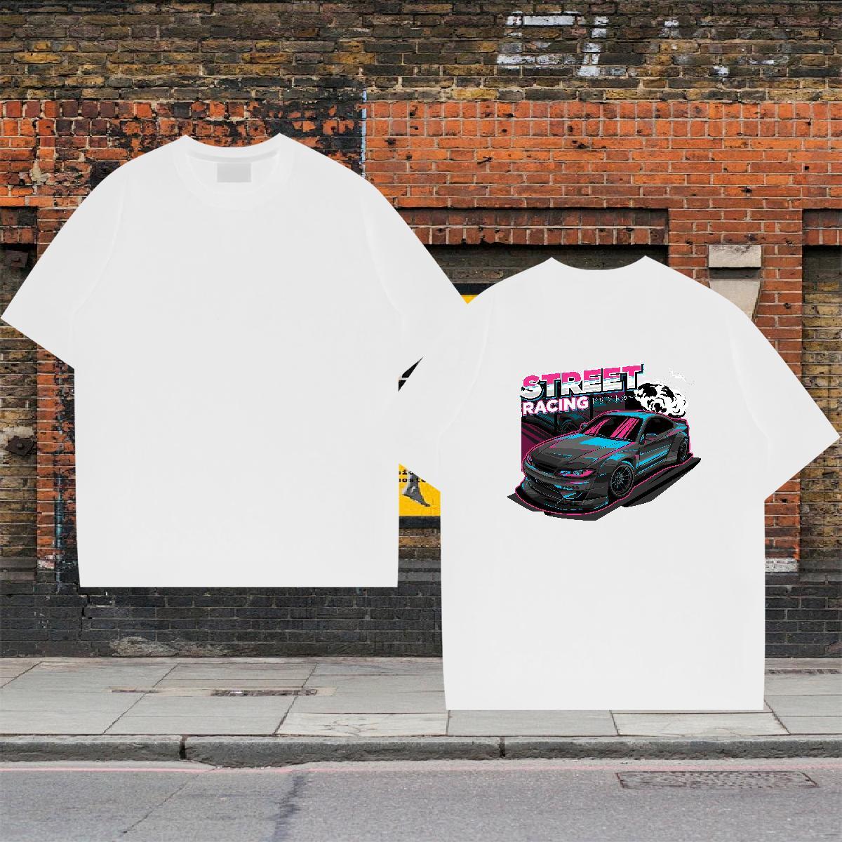 Comfortable T shirt 230g Pure Cotton car Outdoor Custom Printing Breathable Mens Tshirts Fashion Tee Shirt