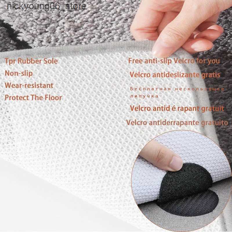 Non-Slip Bath Mats Luxury Bathroom Rugs Absorbent Bath Mat Non-slip Area Rugs Entrance Door Mat Floor Carpets Bathtub Shower Foot Mats Washable L24091
