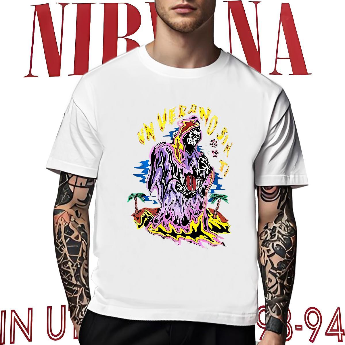 Comfortable T-Shirts 230g Cotton skull Casual Daily Wear Black White Crew Neck Men Tops Tees Fashion New Tshirts