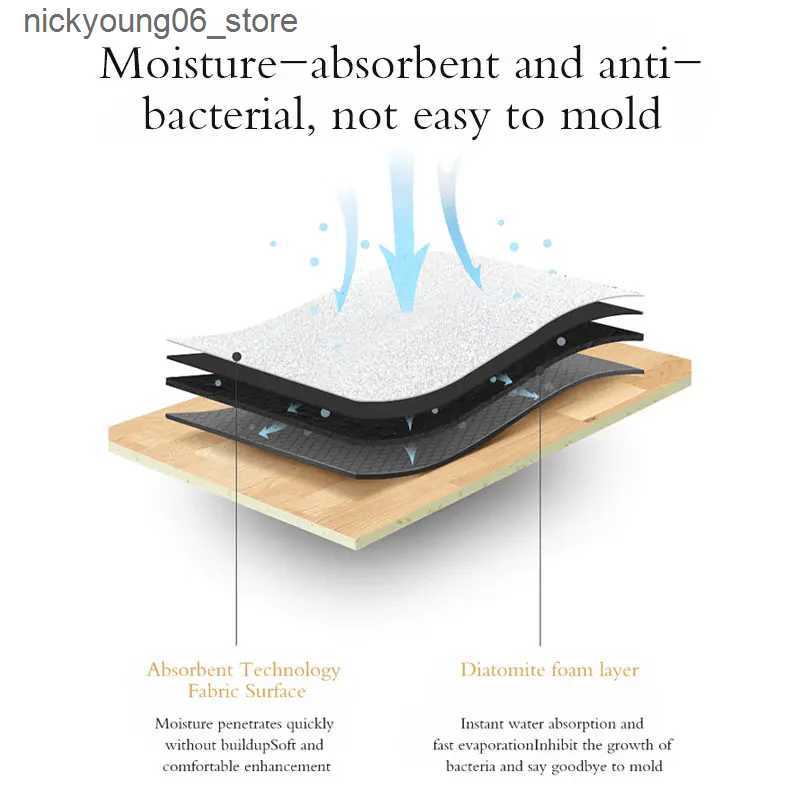 Non-Slip Bath Mats 50x80 Super Absorbent Bath Mat Floor Foot Mats Anti Slip Quick Dry Bathroom Carpet Toilet Rugs Doormat Washable L240910