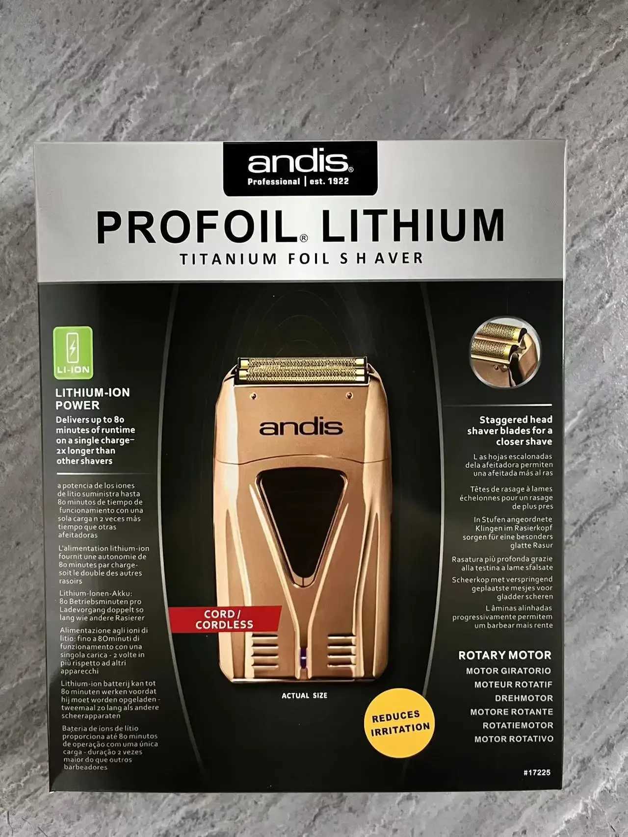 Originele Andis Profoil Lithium Plus Kapper Haar Reinging Elektrische Scheerapparaat Voor Manner Baard 17225 Haircutting Tools W2410103