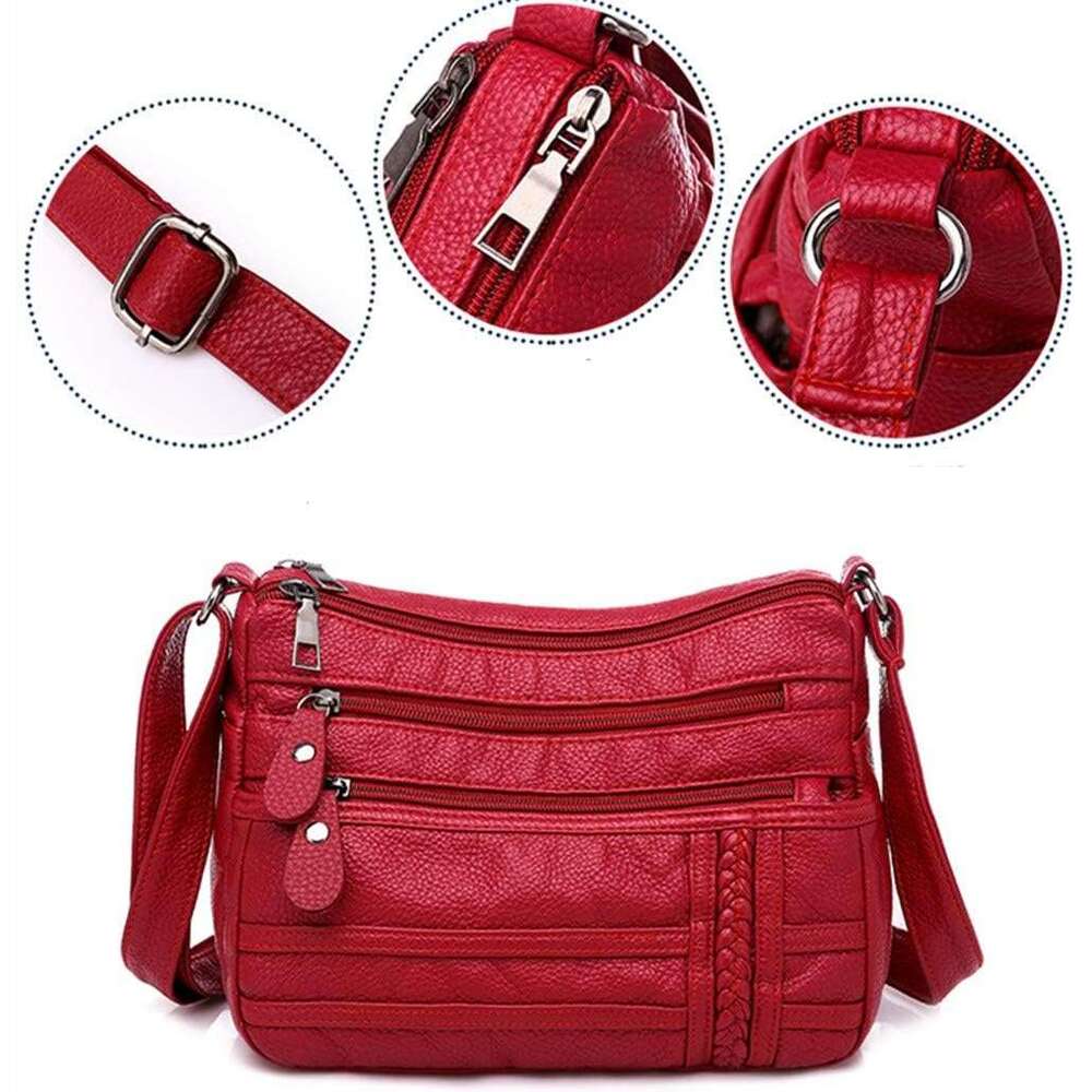 Shoulder Women, Soft PU Leather Purses with Multi Pockets Crossbody Bag Pocketboo for Daily Use Travel