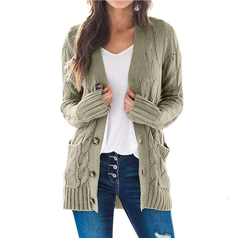 Womens mid length sweater new cardigan hooded jacket M108