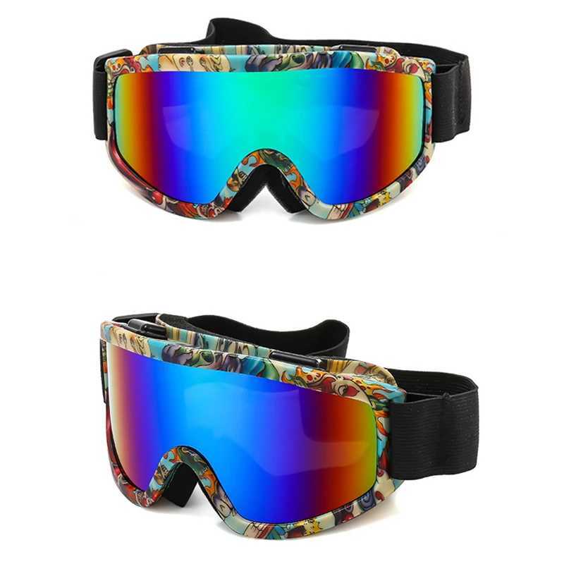 Ski goggles winter anti fog ski goggles outdoor sports ski goggles motorcycle windproof camouflage goggles CL241010