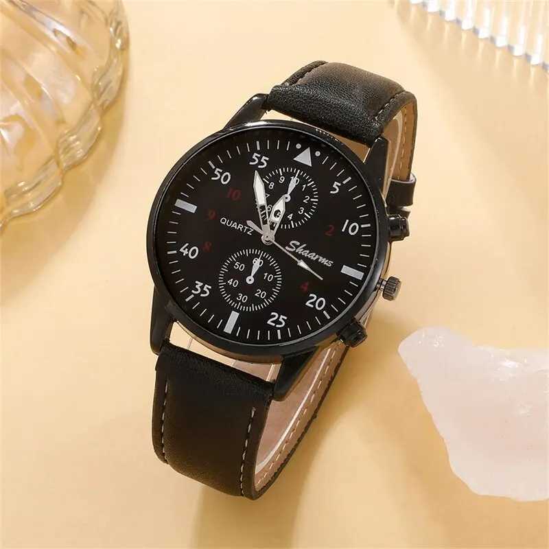 5PCS Set Fashion Mens Sports Watches Man Business Quartz Wristwatch Luxury Leather Bracelet Men Casual Clock WatchX241010