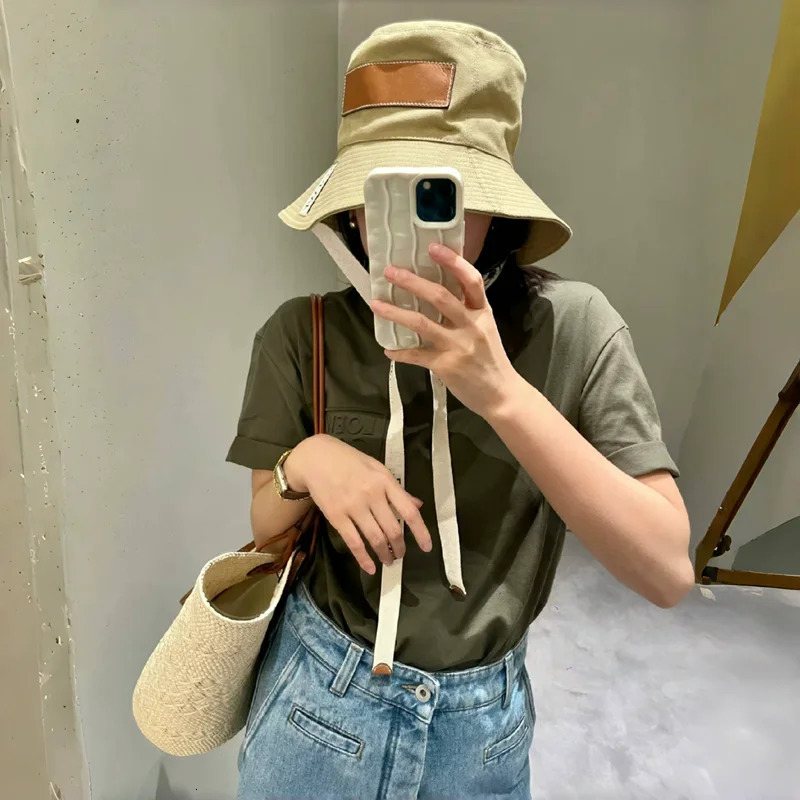 Womens Canvas Bucket Hat Fashion Trend Lace Fishermans Hat Summer Outdoor Leisure Sunshine Beach Hat 240930