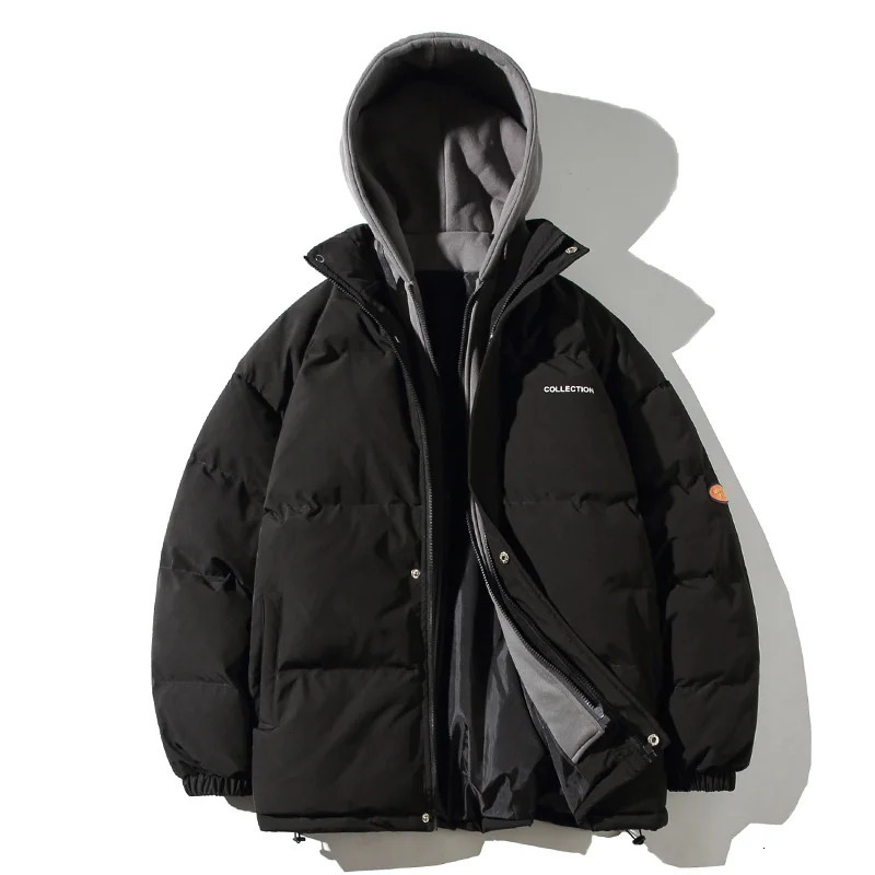 Winter Warm Jacket Mens Street Clothing Fashion Parka Mens Hoodie Thick Korean Fashion Loose Coat Womens Winter Style 241007