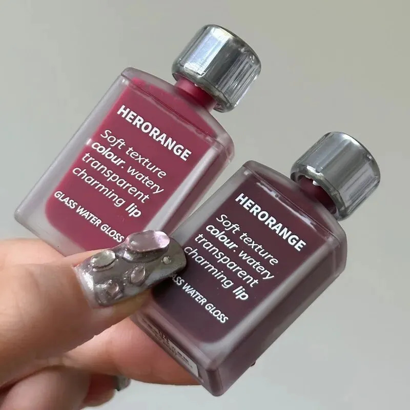 HERORANGE HR567 Transparent Ice Velvet Lip Glaze Matte Pigment Lipstick Gloss Student Affordable Makeup 241008