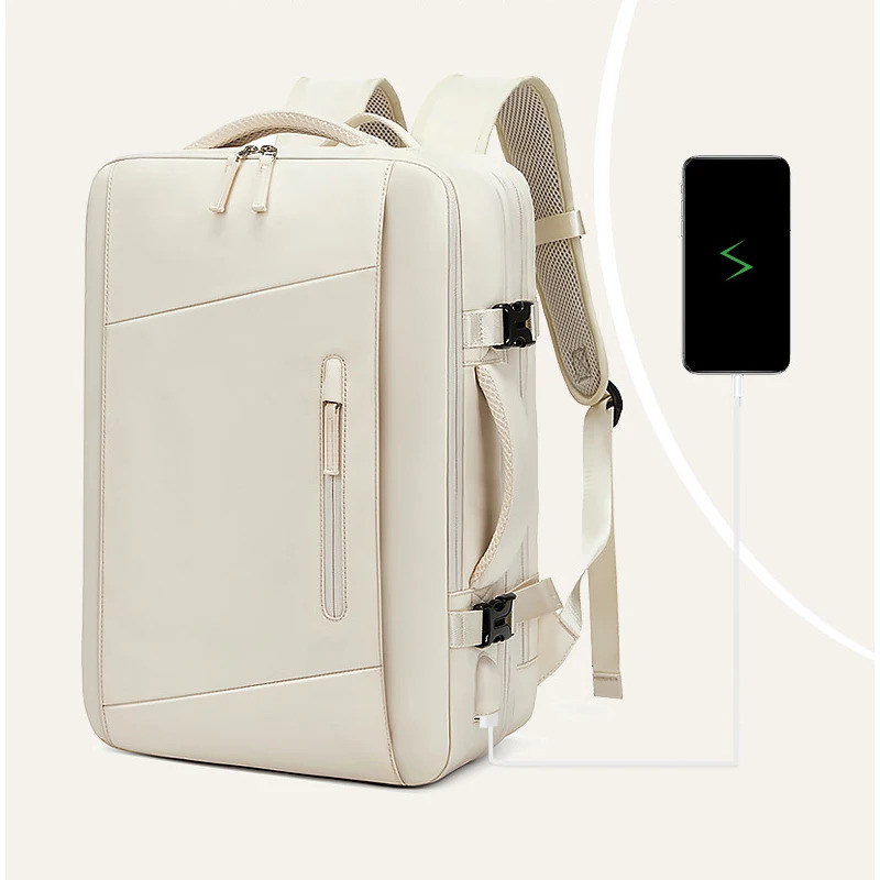 Travel backpack mens large capacity travel bag business laptop USB charging waterproof school 241008