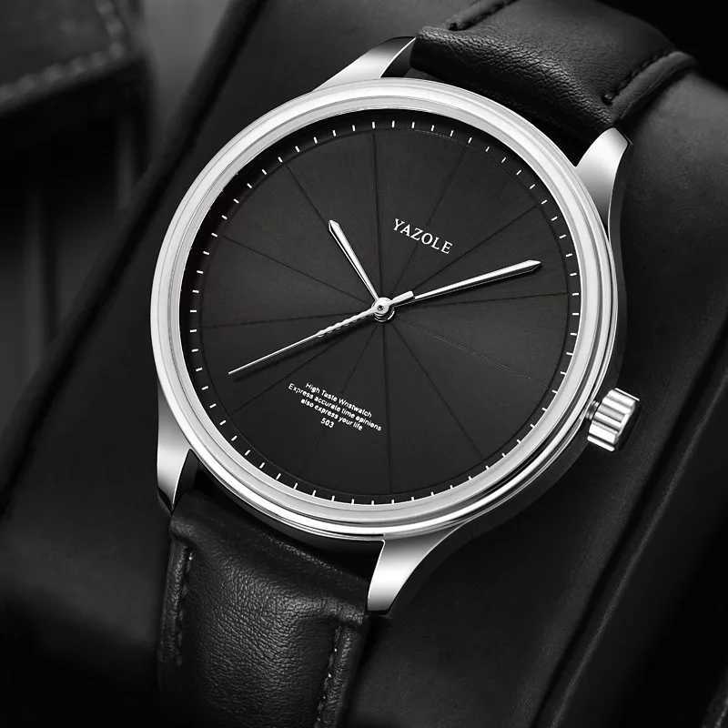 Top Brand Mens Watches Luxury Metal Case Analog Quartz Watches for Men Leather Belt Simple Business Men Watches Montre HommeX241010