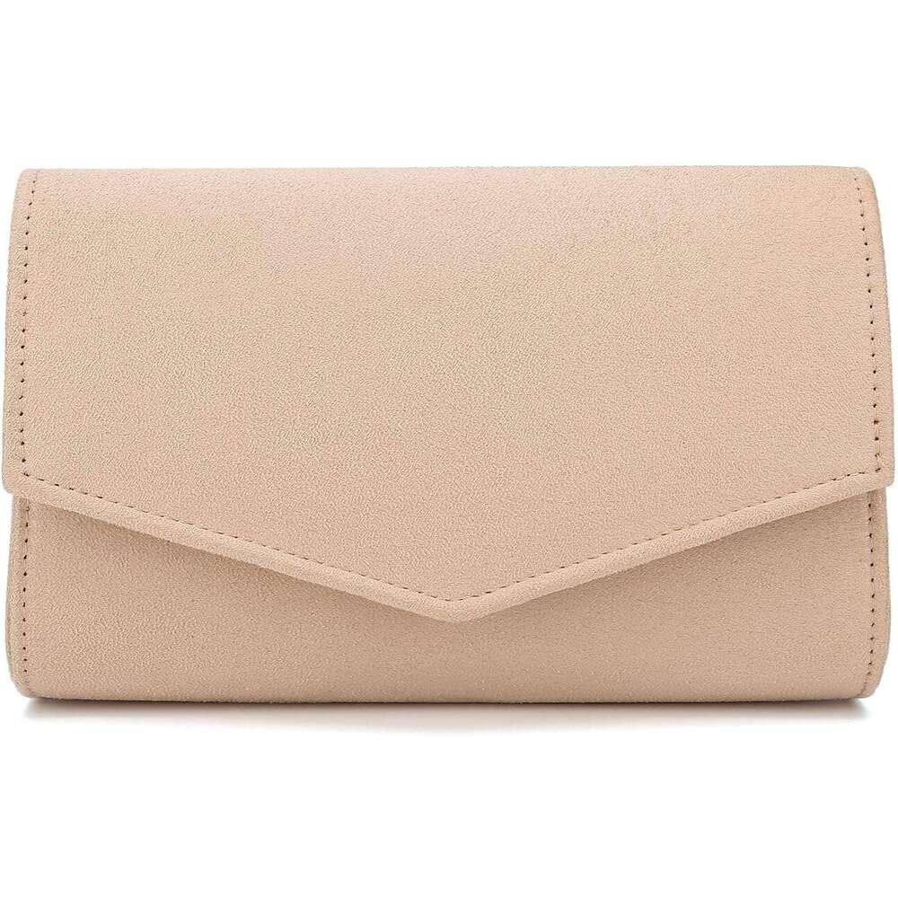 Women Evening Bag Dr Clutch Handbag Faux Suede Purse for Wedding