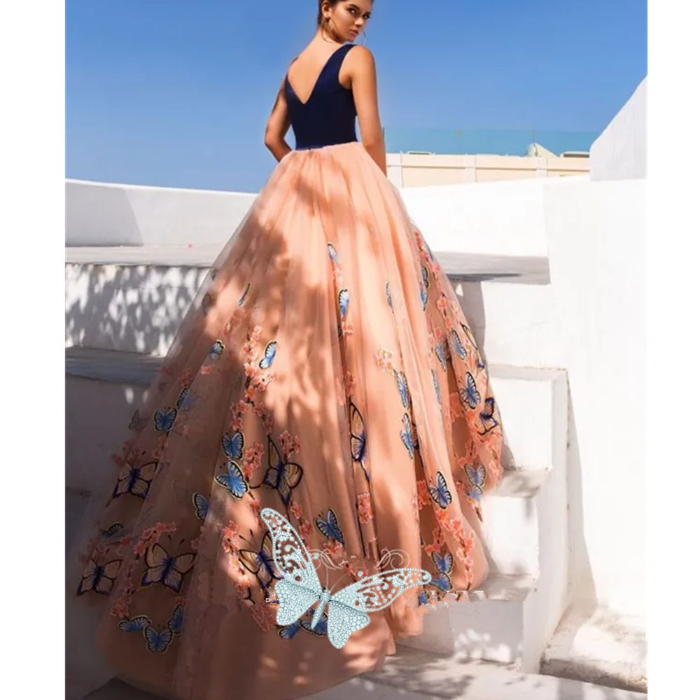 Illusion Scoop Neck Puffy Sleeves Prom Dresses Lace Appliques Floor Length Pageant Evening Gowns Robe De Femmes Formal Women Party Gown Plus Size 01