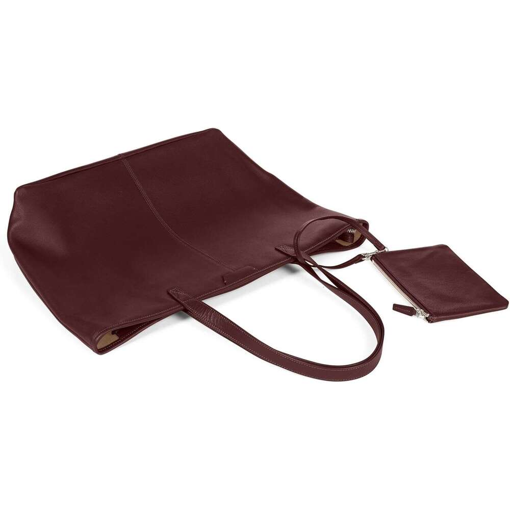 Bordeaux Large Zippered Downtown Tote