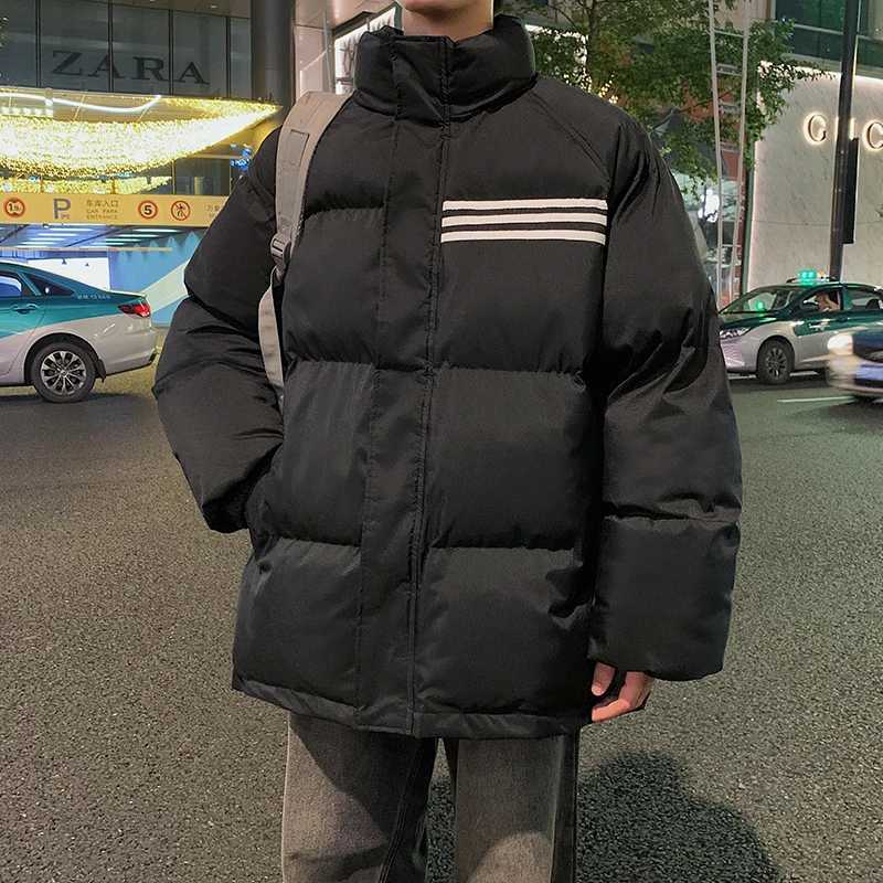 Men's Down Parkas Winter Ski Jacket For Men Stand-up Collar Mens Cotton-Padded Jacket Couple Thick Warm Vintage Fashion Parkas High Quality Coat 