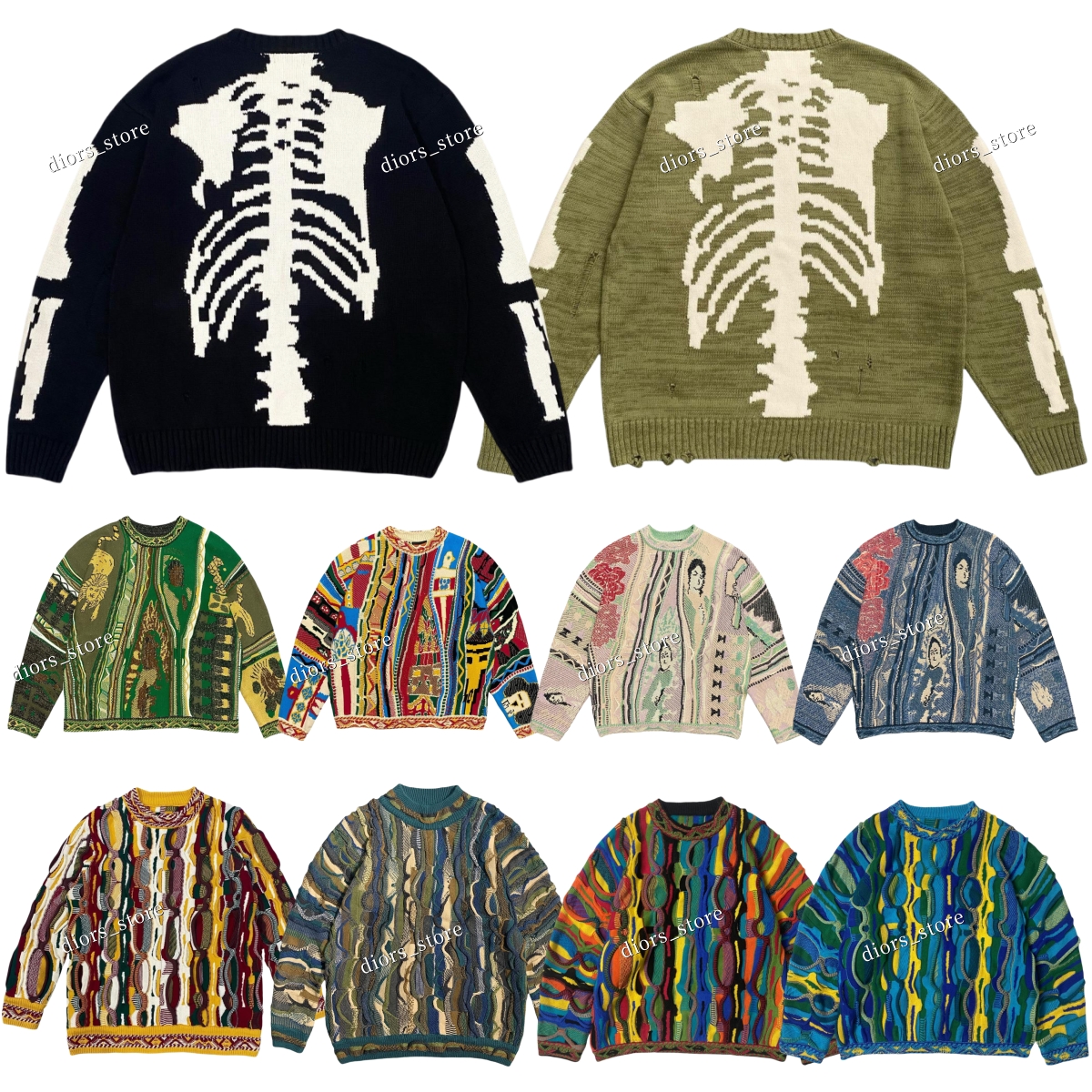 Kapital Men Sweaters Designer Brand Pollover Knit Mens Sweatshirts Winter Long Sleeve Sweaters S M L