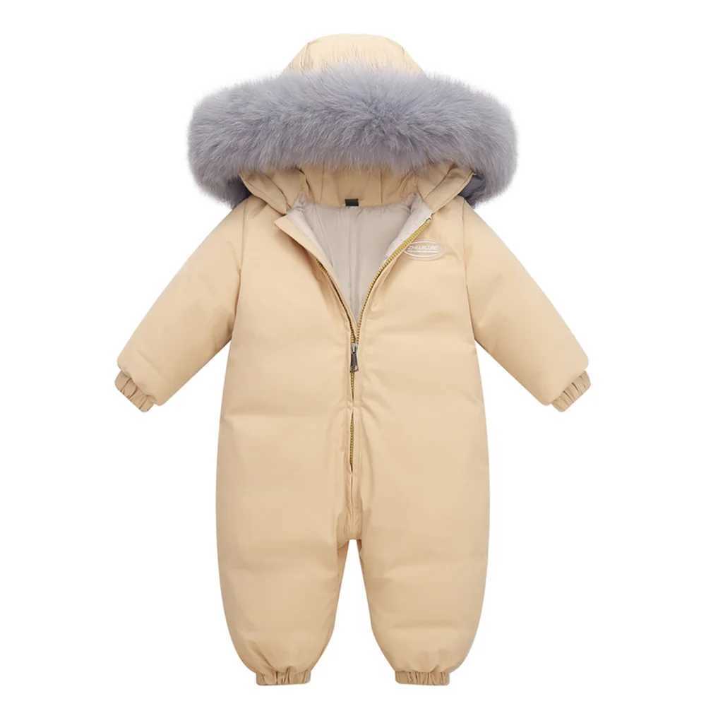 Down Coat Winter warm Down Jacket Children Thicken toddler Girl clothes Jumpsuit Baby Boy Snow ski suit s Overalls Infant overcoat Coat H241010