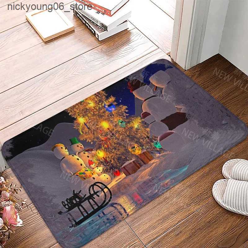 Non-Slip Bath Mats House entrance carpet christmas Home doormat entrance Room Bath mat Foot mat bathroom non-slip mat Kitchen water absorption mat L24