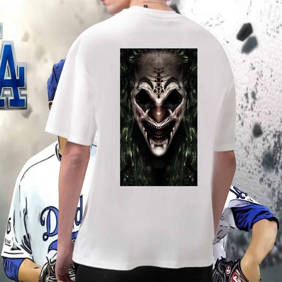 Popular Man T Shirts 230g Cotton skull Anime Printing Street Black White Crew Neck Mens Tshirts New Arrival Top Tees
