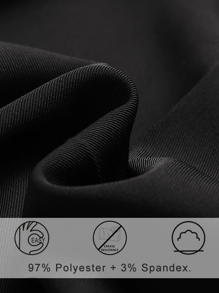 Spring Autumn Casual Pants Men Korean Fashion Stretched Polyester Loose Draped Slacks Straight Trousers Male Semi-Wide Suit Pant 240926