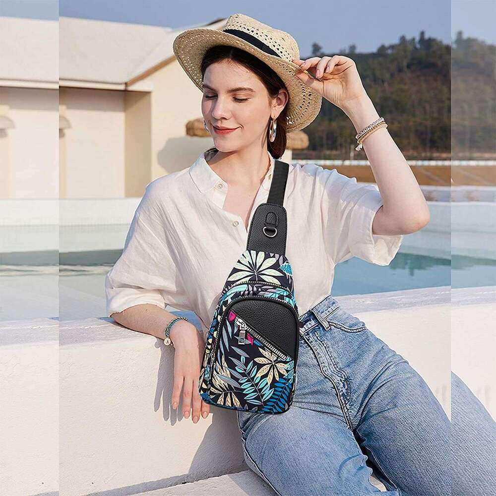 Boho Trendy Ethnic Women's Waterproof Sg Backpack Crossbody Shoulder Chest Bag for Travel Hiking Daypack