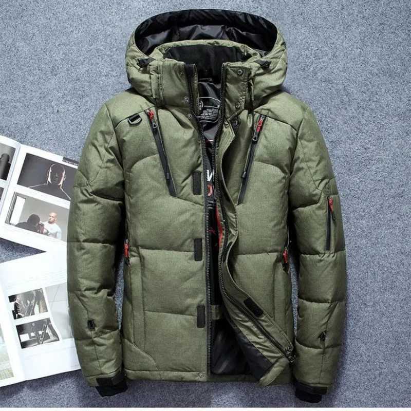 Men's Down Parkas 2024 New Men Down Jacket Winter Coat Short Loose Outdoor Parkas Thicken Hurricane Lamp Warm Outwear dent Trend Overcoat Y241009