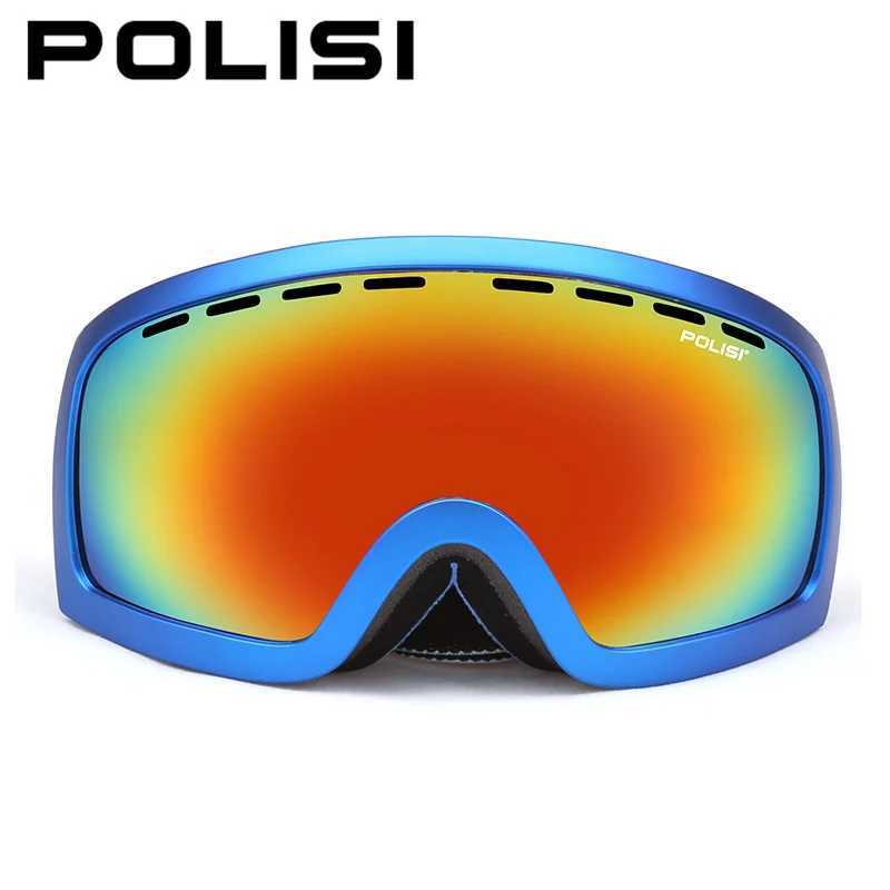 POLISI professional ski goggles polarized double-layer anti fog lenses ski goggles winter outdoor mountain goggles CL241010